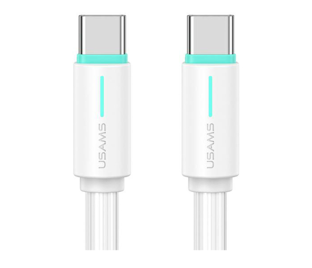 USAMS Kabel USB-C/USB-C 1m SJ73460W biały - 1569154 - zdjęcie